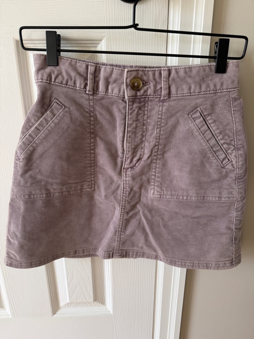 American Eagle Outfitters Corduroy Mini Skirt in Dusty Mauve